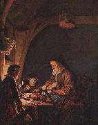 Old Woman Cutting Bread Gerard Dou